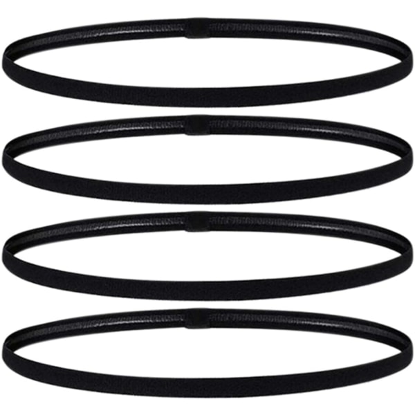 Tjocka halkfria elastiska sportpannband för olika sporter (4 delar)
