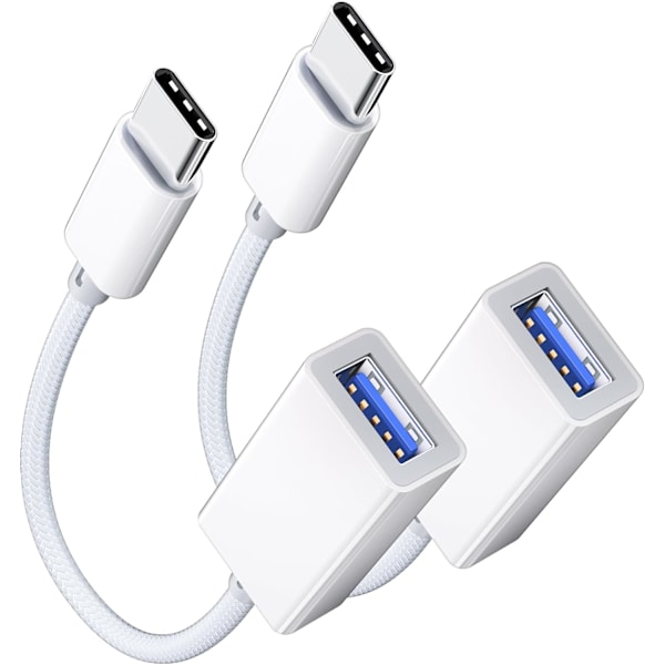 Högkvalitativ helt ny USB C till USB 3.0 Adapter [2-pack], USB C Hane till USB Hona OTG Kabel Thunderbolt3 till USB Adapter Kompatibel