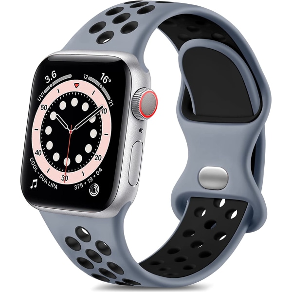 Sportband Kompatibla med Apple Watch Band 45mm 44mm 42mm Obsidian/Black 42mm/44mm/45mm/49mm S/M