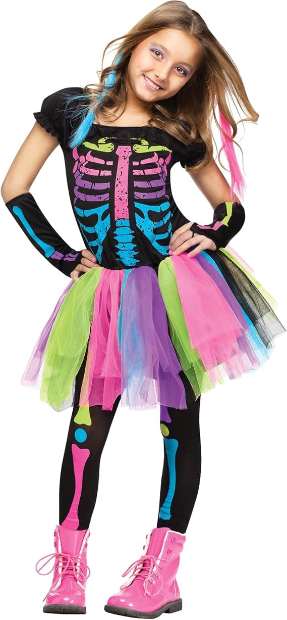 Fun World jenter Funky Punky Bones Medium 8 - 10