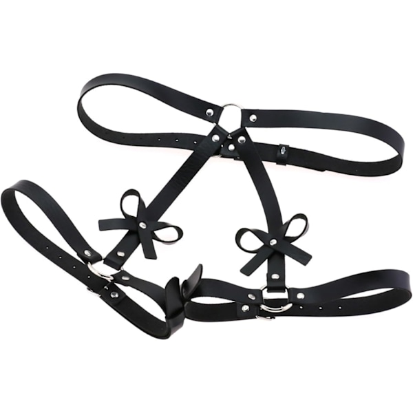 2025 Senaste Modell Kvinnor Punkbälten PU Läder Kroppskedja Midjebälte BDSM Underkläder Bondage Bodysuit Sele Goth Bondage Lila