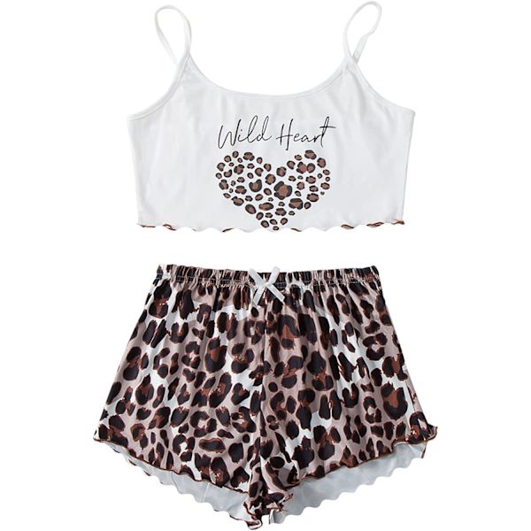 2025 Senaste Modell Sovkläder Dam Sexiga Underkläder Volang Pyjamas Set Cami Shorts Set Nattkläder