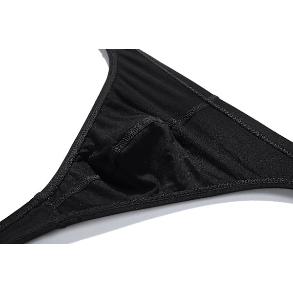 2025 Senaste Modell Herr Tanga Underkläder, Sexiga Herr Jock Strap G-string Kalsonger T Back Underkläder, 94% Bambufiber, M L XL XXL Svart/3pack M