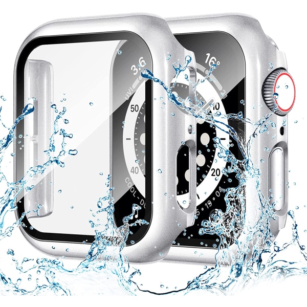 Vattentätt case för Apple Watch 41Mm Series 7 & Series 8 Silver 41mm