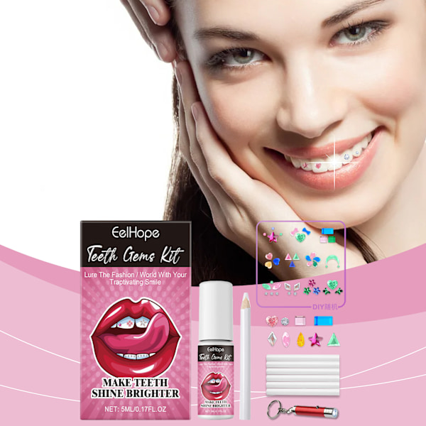 2025 Senaste Modell Dentalborr DIY Set Dental Skönhetsdekoration Borr Kombination Personlighet Glans Leende DIY Dentalborr Set