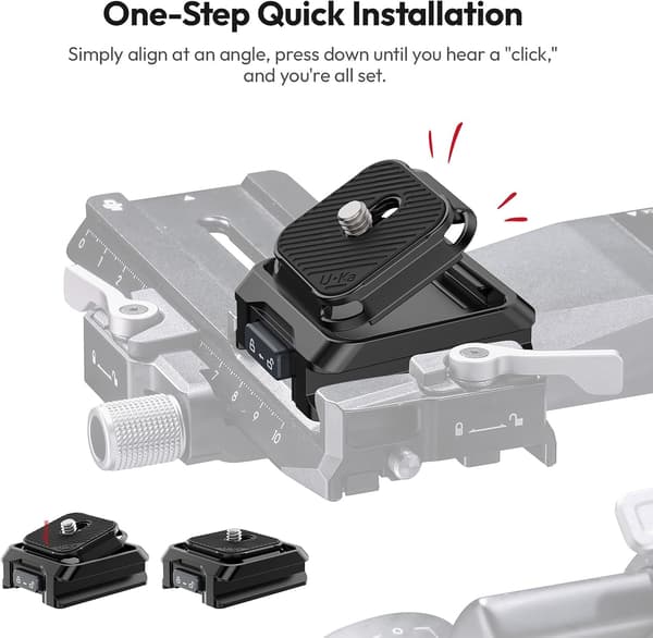 2025 Seneste Model Uka Kamera Quick Release Plade og Base Kit C007, Kamera Tripod Plade, Uka Stabilisator Quick-Release Kit, Ubesværet Opsætning