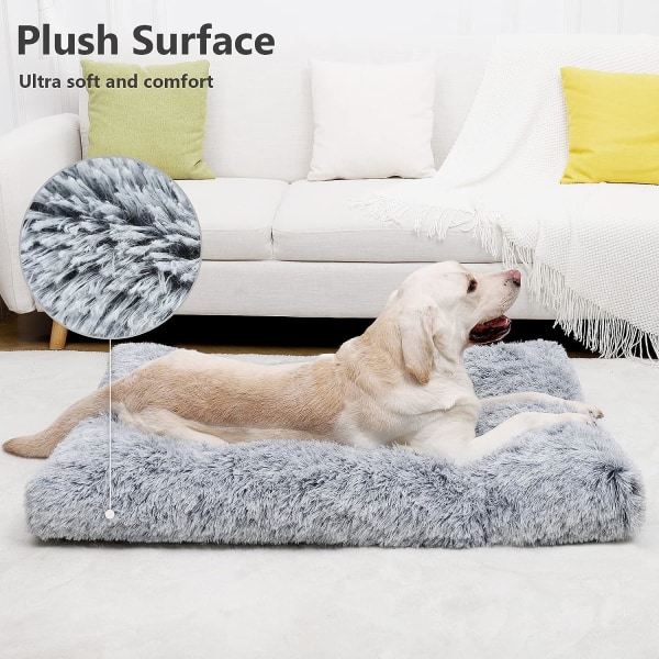 Hundsänglåda, Deluxe Plysch Anti-Slip Husdjurssängar, Tvättbar Hund