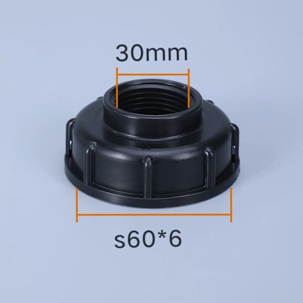 2 STK IBC Tank Fitting Gevindhætte SORT 18MM sort 18mm