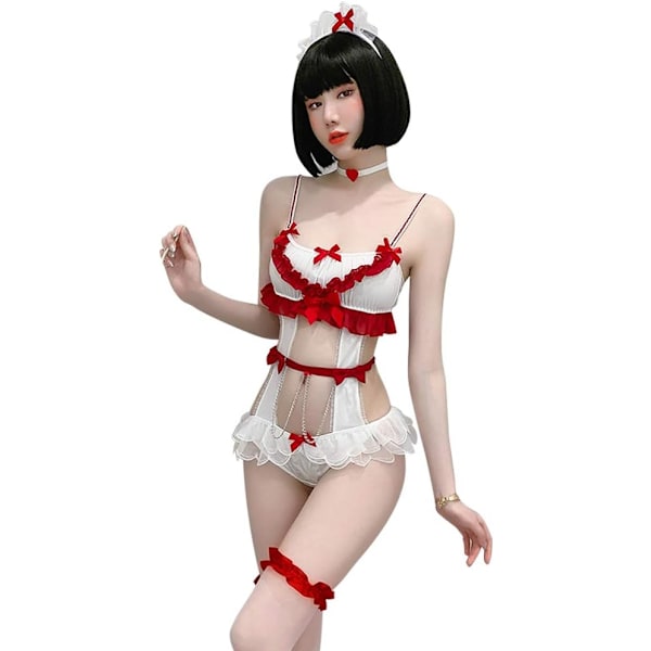 2025 Senaste Modell Damunderkläder Sexiga Underkläder Sjuksköterskeuniform Vuxen Cosplay Kostym Underkläder 7001vit