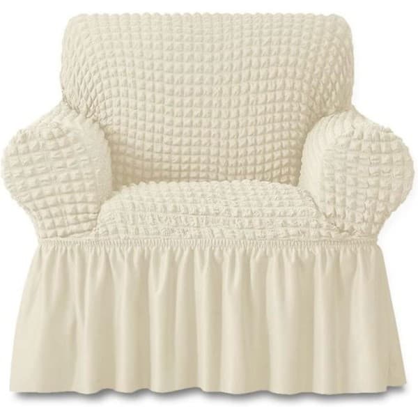 Sofatrekk - Enkelsofa - Dame - Slitesterk - Høy elastisitet - Størrelse S - Beige
