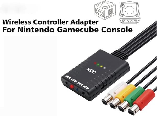 2025 Seneste Model til GC Controller Adapter, NGC Bluetooth Joystick Converter Controller til Wii til Pro til til til .