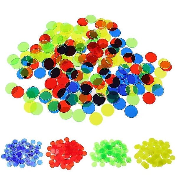 300 plastspillekortbrikker, bingospillmarkører for barn