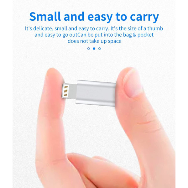 Högkvalitativt, helt nytt 4-pack USB C Hona till Lightning Hane Adapter för iPhone 12 11 mini XR/XS/SE/7/8/X/Plus/Pro Max Ipad Air Mi