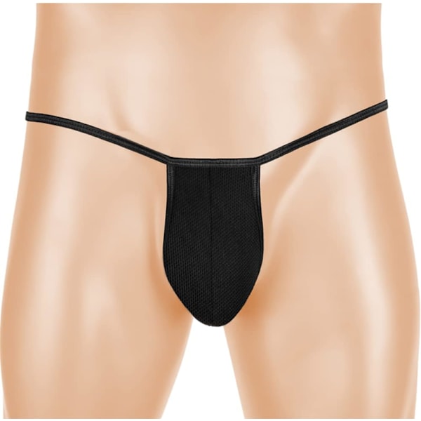 2025 Senaste Modell Herr Badkläder Underkläder Heta Män Jockstrap Mesh Låg Midja Bekväma Stringkalsonger (Storlek 26\"-38\") Svart-mesh One Size