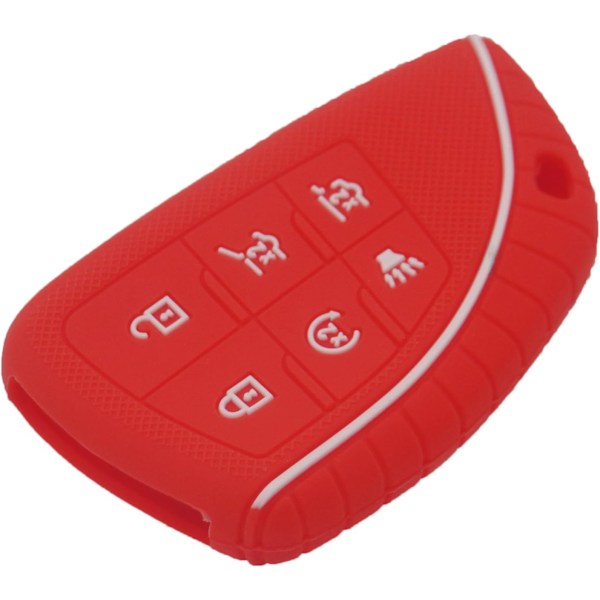 2 st 6 Knappar Mjukt Silikongummi Fjärrkontroll Nyckellös Bilnyckel Fob Skyddsfodral Väska för 2021 Chevrolet Suburban Tahoe 13541565