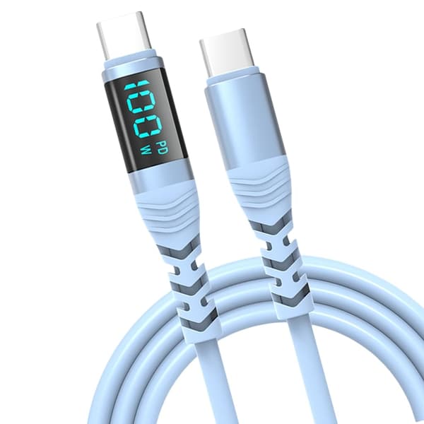 2025 Seneste Model Digital Display USB C til USB C Kabel 100W Hurtig Opladning & Dataoverførsel 480Mbps til Smartphones Tablets Laptops