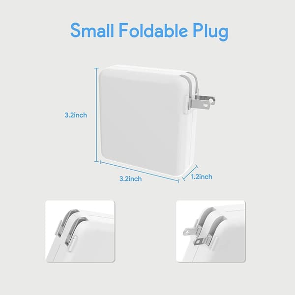 Universal oplader, AC 60W T-Tip strømadapter oplader erstatning for Mac Pro 13 tommer (til Mac Pro udgivet efter 2012)