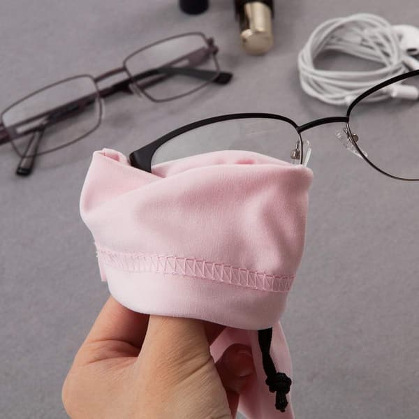 Blød brillepose 3-pak - Pose til briller Mikrofiber skærmrensepose