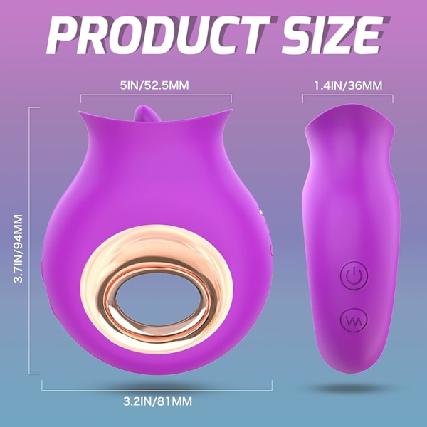 2025 Senaste Modell Vuxenleksaker Ros Klitorisvibrator, Tungleksak