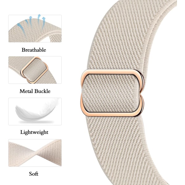 Stretchigt nylon kompatibelt med Apple Watch band 38 mm 15pack-B 38MM/40MM/41MM
