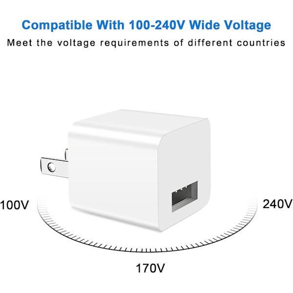 USB Väggladdare Block 4-pack 5V 1A Kub USB-kontakt Ström