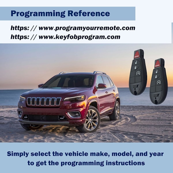 Nyckelbricka Ersättning Jeep Cherokee 2014-2019 Nyckellös Fjärrkontroll Bilnycklar 4-Knapp 433MHz FCC ID GQ4-53T 4A CHIP (2ST)