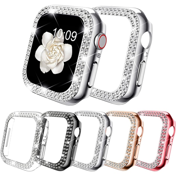 Kompatibel för Apple Watch Case Bumper Cover Ultra Series 8 7 6 5 4 3 5-Pack 2 41mm