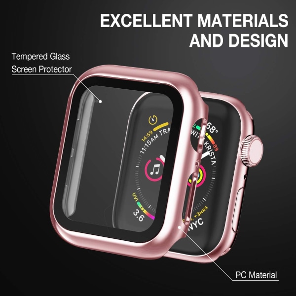 Fodral Kompatibelt med Apple Watch 38MM Serie rose pink 3/2/1 38mm