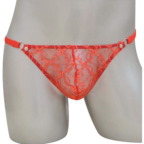 2025 Senaste Modell Påse Kalsonger G-string T-rygg Underkläder Herr Spets Tanga Trosor Mesh Plus Storlek Underkläder S-3XL