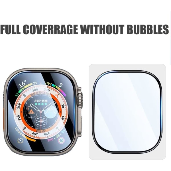 3-pack skärmskydd för Apple Watch Ultra 49mm, bubbelfritt