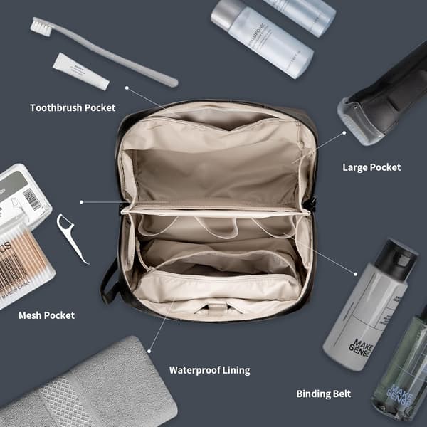 Vaskepose Toalettmappe Mini Tech Tilbehørsveske Elektronikk Organizer Bag, Grønn