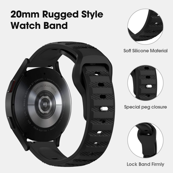 20mm Urband för Galaxy Watch 5 Band 40mm