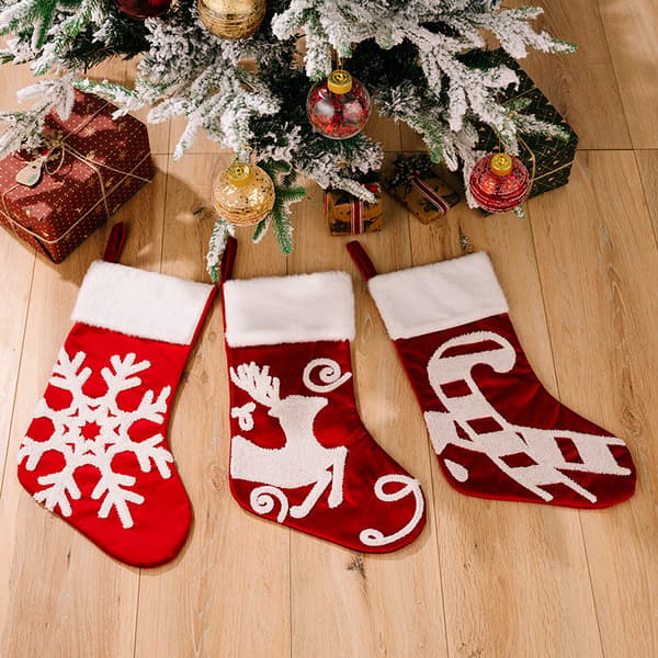 3 delar stor julklappsstrumpa presentpåse