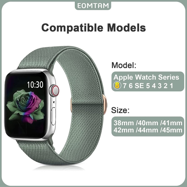 5-pack Stretchy Nylon Armband Kompatibel med Apple Watch 38mm 5PCS 8 38/40/41MM