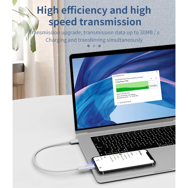 Högkvalitativt, helt nytt 3-pack USB C Hona till Lightning Hane Adapter för iPhone 12/11/8 X XR/XS/SE/7Plus/Pro Max Ipad Air Mini Typ