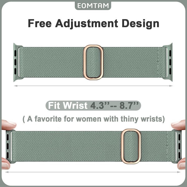 5-pack stretchig nylon kompatibel för Apple Watch Band 38 mm 5PCS 9 38/40/41MM