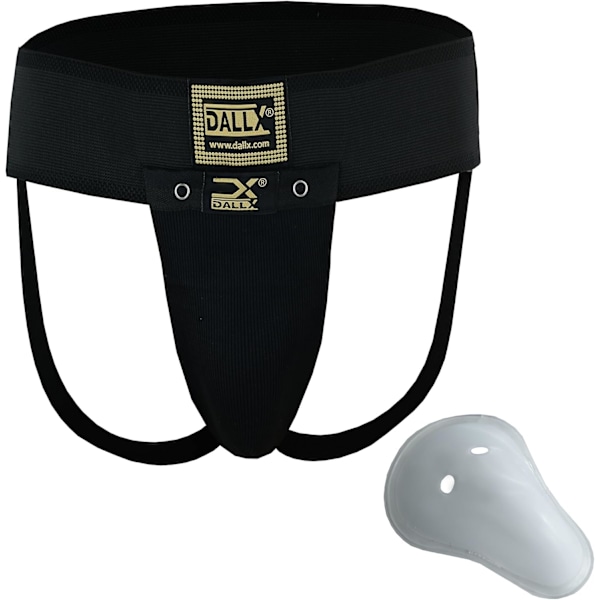 2025 Senaste Modell Herr Atletiskt Stöd Jockstraps för Underkläder med Avtagbar Flex Shield Cup Svart Liten