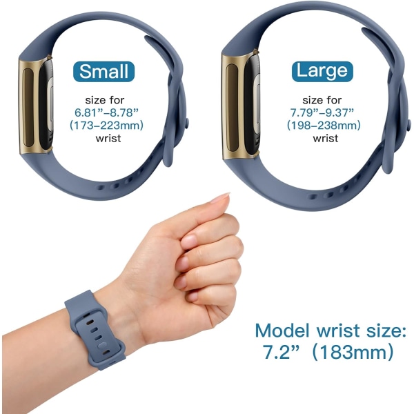 Fitbit Charge 5-remmar - Silikonersättning som andas (multi färger)