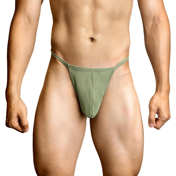 2025 Senaste Modell Jock Strap Herr Tanga Underkläder G-String Bomull Andningsbara Kalsonger för Manliga Atletiska Stöd 2st - grön & Orange