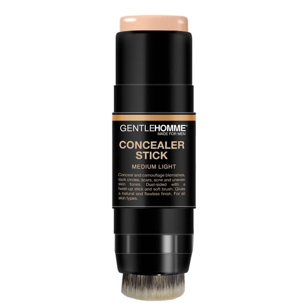 Herre Concealer Stick med børste til mørke rande, medium lys
