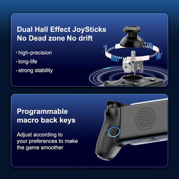 2025 Seneste Model Telefon Spilcontroller til Android & iPhone 15/16 Serien Hall Effect Joystick & Plug & Play USB-C Controller, Ingen Forsinkelse Præc