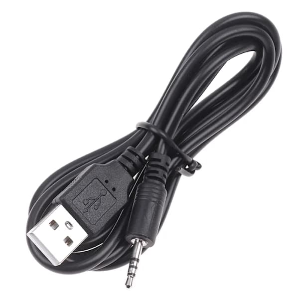 USB-lader strømledning for Synchros E40BT/E50BT hodetelefoner svart
