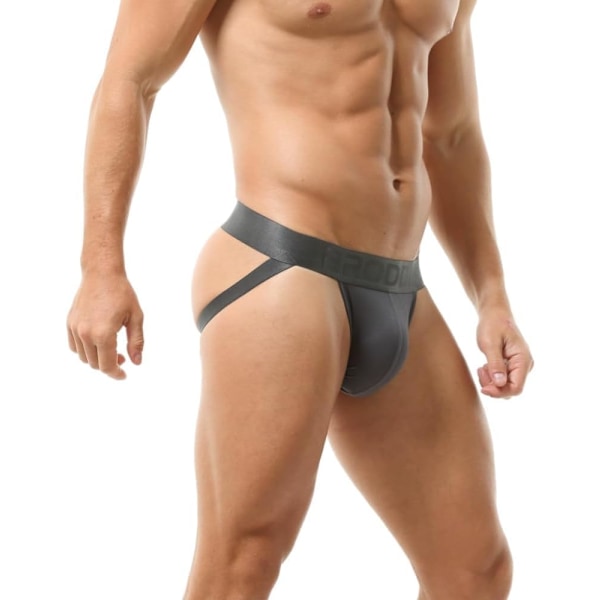 2025 Senaste Modell Herr Jockstrap Atletisk Support Manlig Aktiv Sport Jock Straps Underkläder Mörkgrå XX-Large