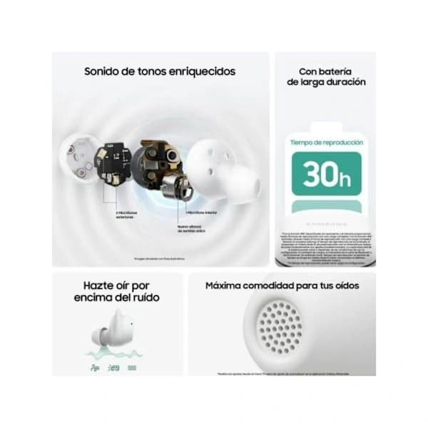 Samsung Galaxy Buds FE Bluetooth Grå (Grafit) SM-R400N Grå (Grafit)