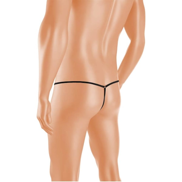 2025 Senaste Modell Herr Badkläder Underkläder Heta Män Jockstrap Mesh Låg Midja Bekväma Stringkalsonger (Storlek 26\"-38\") Svart-mesh One Size