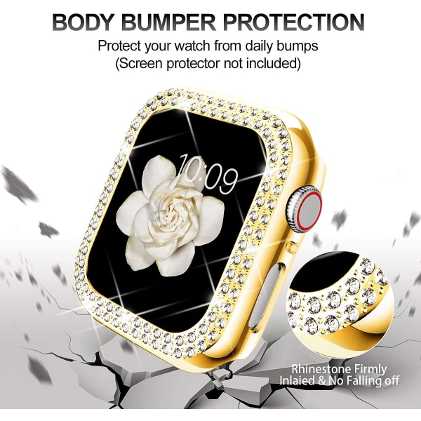 Kompatibel för Apple Watch 40 mm case Bumper Cover Ultra Series 8 7 6 Gold 40mm