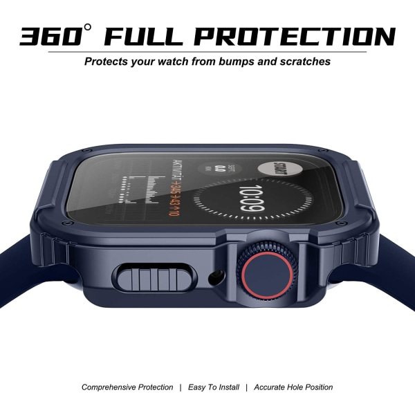Robust Apple Watch Case 40Mm Series Se 6/5/4 med skärmskydd Blue 40mm