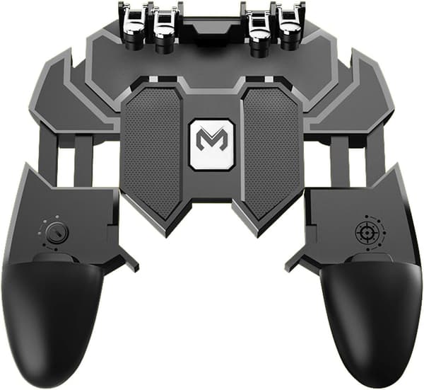 2025 Seneste Model til Mobilspilcontroller, [Opgradering] Telefoncontroller Gamepad med 6 Fingre Trigger Sensitiv Skyd og Sigt Trigger Co