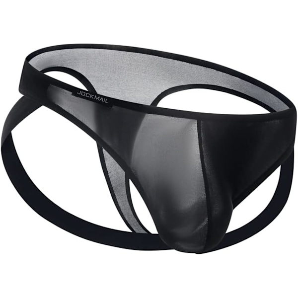 2025 Senaste Modell Ice Silk Andningsbar Jockstrap Atletiska Stöd för Män Jock Strap Herr Underkläder Svart XX-Large