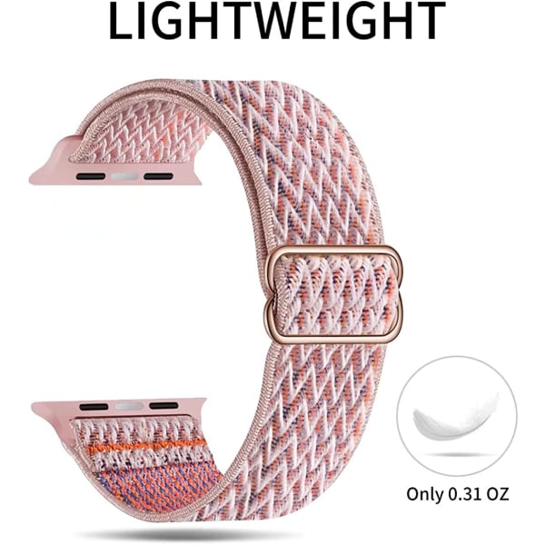 Stretchbarnd Solo Loop Kompatibel med Apple Watch Band Pink Sand 42/44/45/49mm